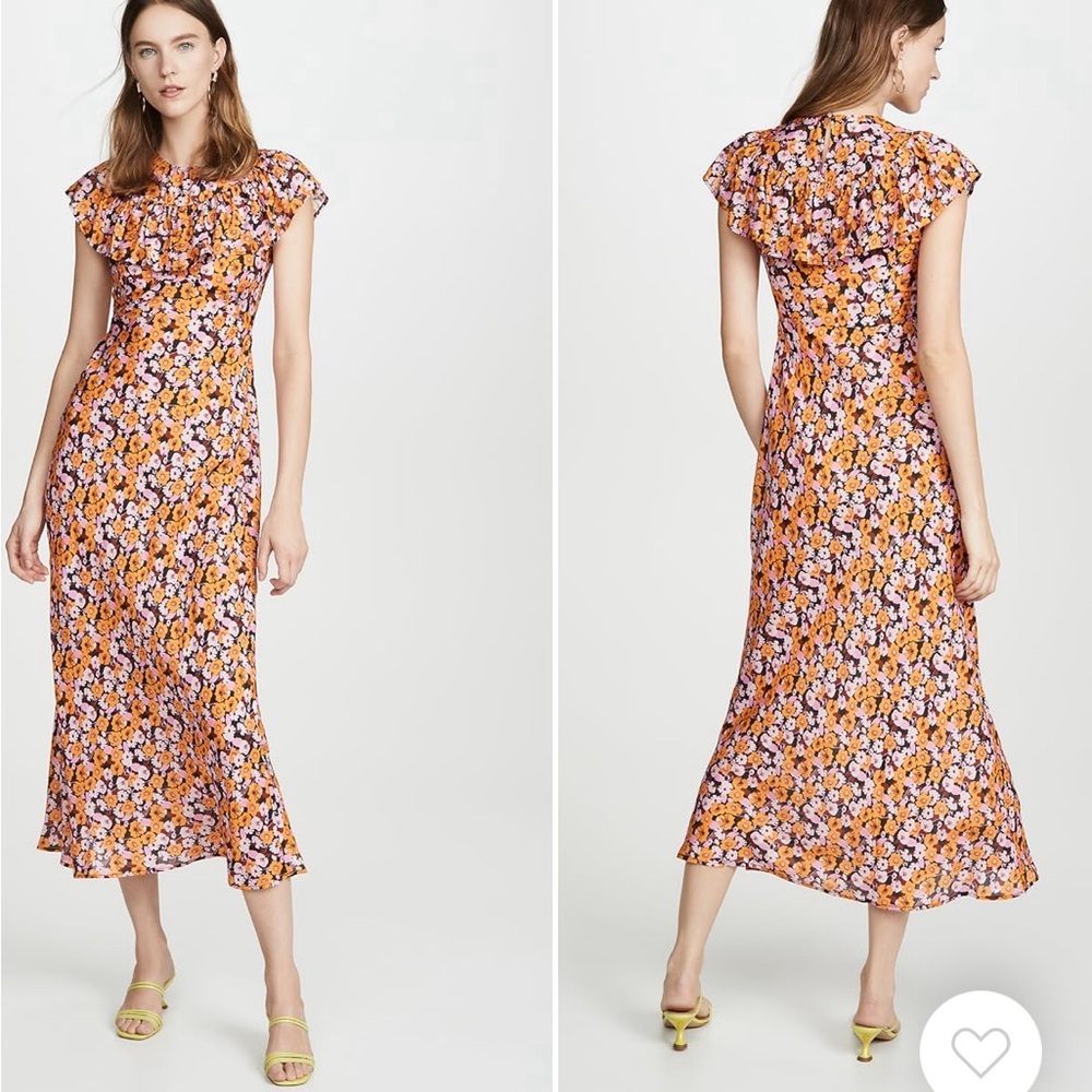 RIXO Multicolor Floral Midi Dress - Picture 5 of 5